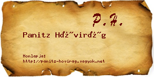 Panitz Hóvirág névjegykártya